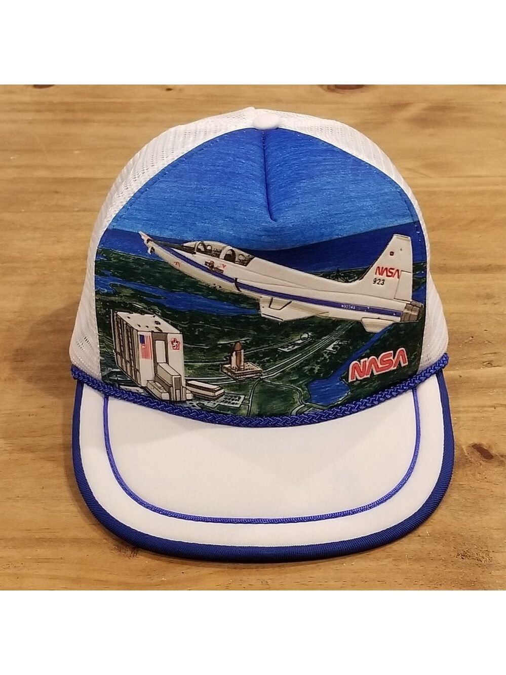 Vintage NASA Hat Cap Snapback 923 Northrop T-38 Talon Kennedy Rope Trucker